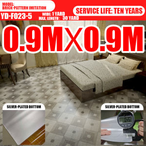 Makapal Vinyl Flooring Silver Backed Wood Grain Linoleum - Waterproof Slip Resistant Floor Mat para sa Bahay Kusina Banyo