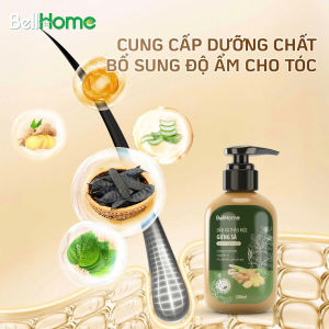 Dầu xả thảo mộc gừng sả 500ml bellhome dưỡng ẩm ngăn ngừa tóc trẻ ngọn gẩy rụng kích mọc tóc nhanh