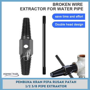 Pipe Screw Extractor 1/2 3/8 PIPE EXTRAKTOR Alat Pembuka Baut Rusak Kran Patah Bukaan Keran Karat
