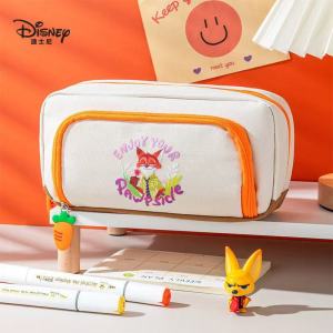 เครื่องเขียนของ Disney Disney Disney Disney กระเป๋าเก็บของเด็กประถมสไปเดอร์แมนความจุขนาดใหญ่สองชั้นกล่องดินสอกระเป๋าเครื่องเขียนแบบพกพาสำหรับเด็ก