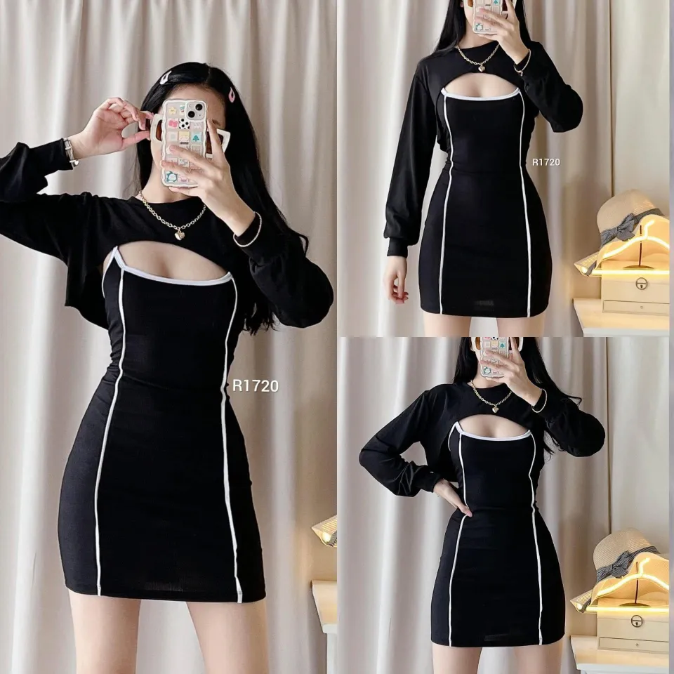 Fashion 2 in 1 bodycon dress