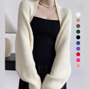 Womens cashmere autumn/winter loose longsleeved knitted shawl