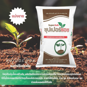 ซุปเปอร์แอช AJINOMOTO แบ่งขาย 1กก/1ถุง วัสดุปรับปรุงดินชนิดเข้มข้น ปรับโครงสร้างดินแก้ปัญหาดินเสื่อม ดินทึบ ดินไม่อุ้มน้ำ ช่วยให้พืชแข็งแรง