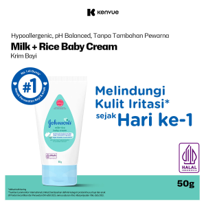JOHNSONS Milk + Rice Baby Cream Krim Bayi 50gr