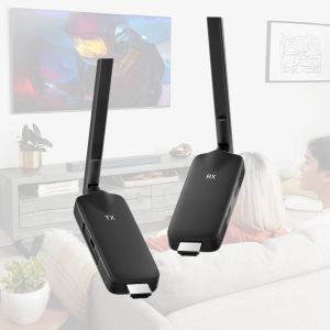 50M 4K HDMI Extender Wireless Transmitter and Receiver 1080P Audio Video Display Adapter for Camera DVD Laptop PC To TV Monitor Projector Meeting Share