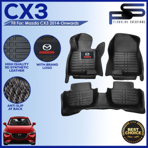 5D Black Deep Dish Matting for Mazda CX-3 / CX3 2014 - Onwards Year Model Deep Dish Car Matting Mats Matting Floor Liner Matting / Mat / High Quality OEM Design 2 Rows 3 pcs Car Accesories / XD