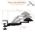 Mxtark Adjustable Computer Arm Rest For Desk Arm Support Wrist Universal Clamp-on Adjustable Ergonomic Armrest. 