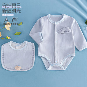 Infant Autumn Pure Cotton Romper for Newborns a Clothing for boys and girls long-sleeved base layer triangle romper