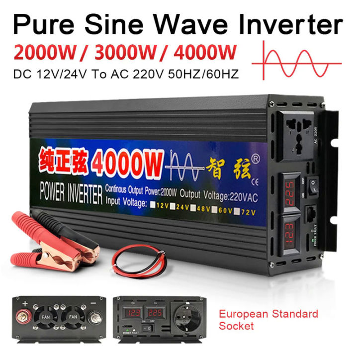 Brand new Pure Sine Wave Inverter 2000W 3000W 4000W Power DC 12V 24V ...