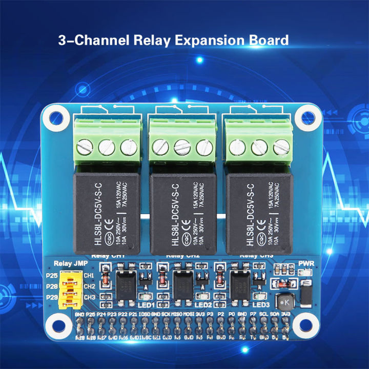 3-Channel Relay Expansion Board for Raspberry Pi A+/B+/2B/3B/3B ...