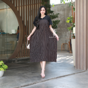 Batik Alodia - Luna Daster Lowo LD 140 Busui Bahan Rayon Batik Homedress simple Mewah Elegan Marmer