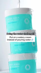 BEYOND Angel Aqua Moisture Cream (5.1 fl oz) - Vegan Cooling Face Gel Moisturizer - Soothing Cica Hyaluronic Acid & Panthenol - Lightweight Hydrating Sleeping Mask - Korean Skincare