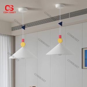 Đèn Treo Trần Nghệ Thuật Hình Nón Kết Hợp Hình Khối Màu Sắc