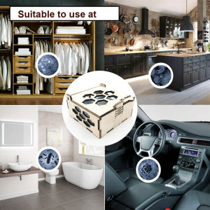 Ugent Nano Carbon Odor Absorber with Wooden Box | 50g | Natural Air Purifier