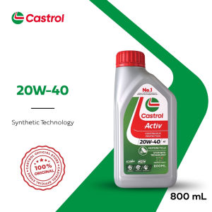 Castrol ACTIV 4T 20W-40 Engine Oil 800mL | Genuine Motorcycle Oil for 4-Stroke Engines