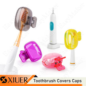 1 Piece Travel Toothbrush Head Covers Toothbrush Protector Cap Brush Pod Case Protective Portable Plastic Clip for Household Travel Camping Bathroom School Business