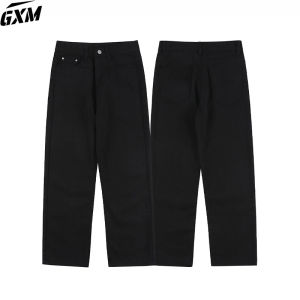 Celana Jeans Pria Straight-leg hitam/ Celana Longgar Gaya Korea /straight pants/celana jins pria/celana selvedge pria/ bahannya tebel/celana jeans kaki lebar pria fashion/celana jeans kulot pria tebal/ celana jogger jeans impor