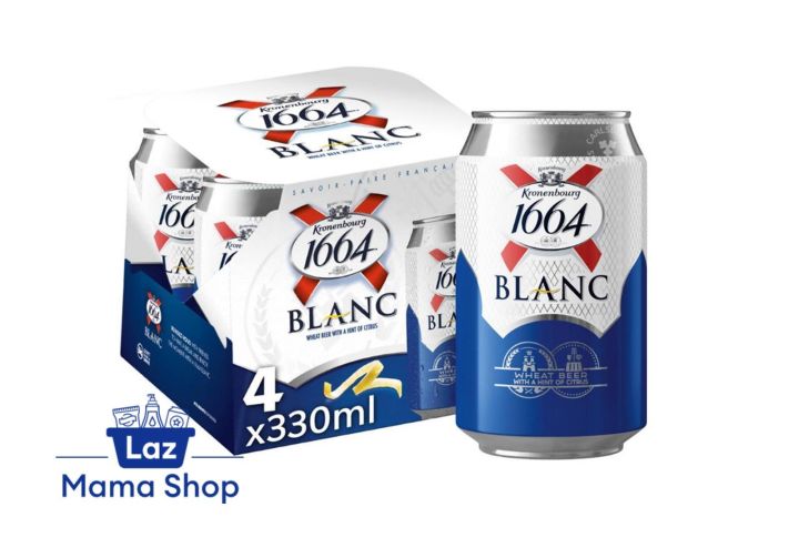 Kronenbourg 1664 Blanc Wheat Beer 320ml 4s Can (Laz Mama Shop