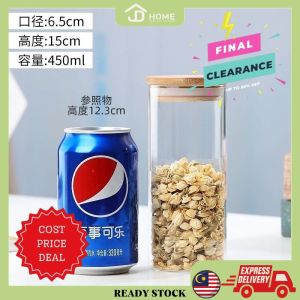 JD Home 🇲🇾 [Ready Stock] ❤ Sealed Glass Jar Food Storage Container Airtight Jar Seasoning Bottle Bamboo Lid / Balang Kaca Kedap Udara