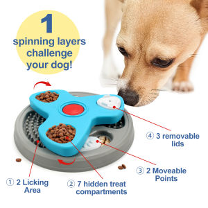 Dog Puzzle Toys Dog Treat Puzzle Slow Feeder Interactive Enrichment Toys Dog Food Dispenser for Pet Cat Puppy