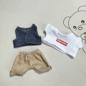 (Super Fan) Hot Only Selling Clothes 17cm First Second Generation Labubu Doll Only Clothe Shoes and clothing matching Suprem Clothing Set Multi Color Cute Decoration