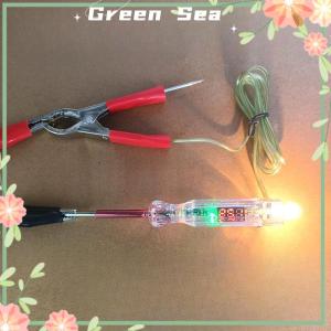 Green sea lazlook เครื่องทดสอบแรงดันไฟฟ้า6V-36V ปากกาโพรบไฟ LED แบบสองสีเครื่องมือทดสอบวงจรไฟรถยนต์เครื่องมือซ่อมวงจรอัตโนมัติ