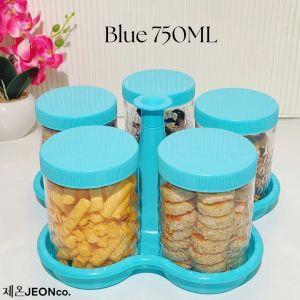 TOPLES KRISTAL Premium JEON Lima Bunga Toples Set Nampan Toples Kue Kering Toples Set Lebaran 5in1