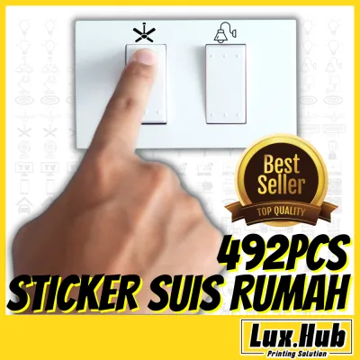 492pcs High Quality Switch Sticker Symbol & Word | Stiker Suis Label | Wall Plug Icon Labelling Waterproof & Transparent