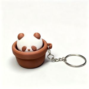 JONATHANSDG Button Press Keycap Clicker Pendant 3D Printed Key Ring Lucky Cat Key Chain Cute Duck Panda Keyboard Fidgets Keychain Party Favors