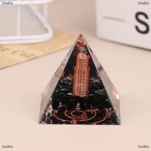 [COD] Undis Energy Pyramid Orgonite Reiki Natural Amethyst Peridot Reiki Chakra Meditation Tool Room Decor Crystal Gifts