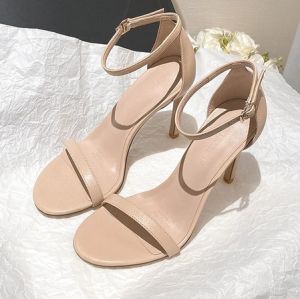 Korean 3.5 inches high heels black office sandals for women stiletto sandals leather high heels open toe sandals fashion party sandals Summer new sandals Lightweight Outdoor sandals Temperament Elegant