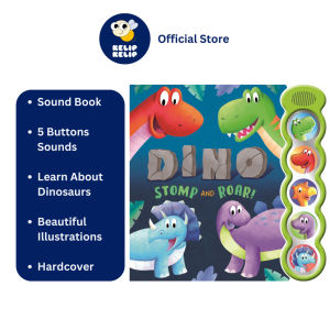 Dinosaur Stomp And Roar Bubble Sound Book With 5 Buttons Sounds (Hardcover) For Kids