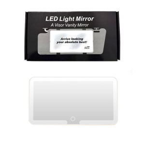 SHIPFAST! SEAMETAL Enlarge Face 3 Times Large Make Up Mirror + Car Sun Visor LED Lights Adjustable Universal Interior Clip Cermin Mekap Tingkap Kereta