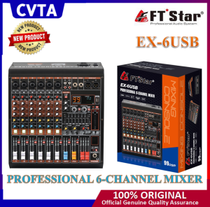 【CVTA】FTstar mixer EX-6USB professional 6-channel mixer professional power amplifier mixer