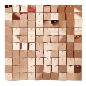 Vixplorn 30x30cm Square Metallic Iridescent Sequin Backdrop Panel Glitter Party Decor Birthday Wedding