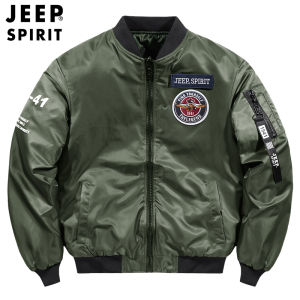 JEEP SPIRIT Fashion Pilot Jacket Mens Autumn MA1 Classic Jackets