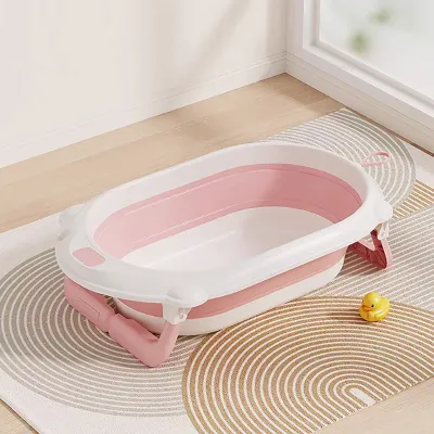 Lucky Baby Collapsible Bath Tub W/Thermometer & Bath Support (6 Design Option)