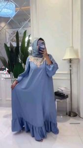 GAMIS RENDA SULTAN Gamis busui modern lebaran kekinian // Gamis bahan katun rayon premium Gamis dienna terbaru // Gamis renda susun // gamis renda dada terbaru [RENDA SULTAN - MARSYA]