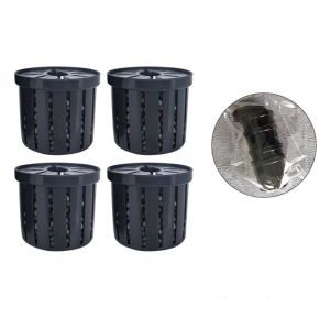 CBHH 4PCS Glass Pot Fish Tank Hydroponic Planting Basket Water Plant Stand Planted Tank Fish Tank Plant Cup  Landscaping Basin Aquarium Planter Cups for Fish Tank