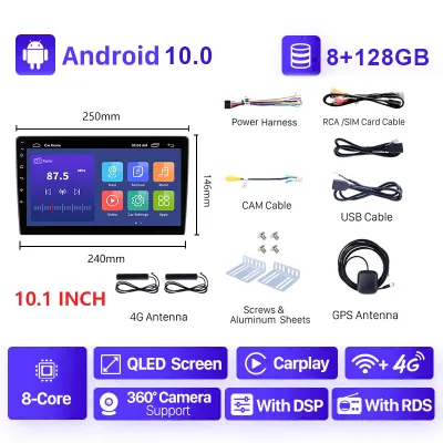 Seicane Android 13.0 9 inch 10.1inch QLED Touchscreen 2Din Universal Car Radio wifi GPS Radio Stereo Receiver Unit Player for TOYOTA Nissan Kia RAV4 Honda VW Hyundai Support SWC Split Screen PlayStore Waze