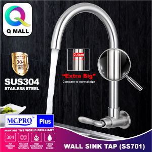 MCPRO Stainless Steel SUS304 Kitchen Extra Big SINK PILLAR TAP SS700/WALL TAP SS701/L SHAPE PILLAR TAP SS688 / PILLAR SS689