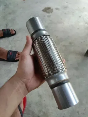 Universal Anti Tension Curve Flexipipe 12in Stainless Flexible Braid Pipe Exhaust Car Pipe muffler