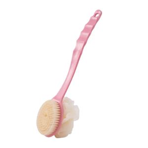 Sikat Mandi 2 Sisi Sikat Gosok Punggung Gagang Panjang / Sikat Spons Sabut Shower Puff / Sikat Gosok Mandi / Penggosok Punggung 2IN1 Sikat Punggung Sikat Bulu Lembut Terlaris