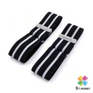 MD 1คู่ สายรัดแขนเสื้อยืดหยุ่น สายรัดแขนเสื้อ กันลื่นของผ้า ปรับได้  Elastic Armband