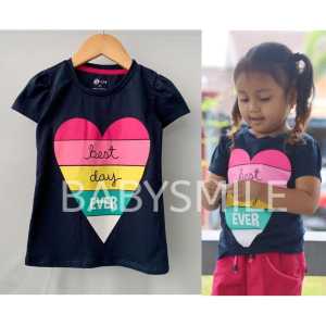 Atasan Anak Smilee Motif Navy Love