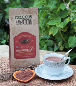 Bột cacao nguyên chất không đường CACAOMI Premium - Gu đậm đà chuẩn vị ca cao chuyên pha trà sữa làm bánh làm socola chocolate ăn kiêng giảm cân chuẩn Keto loại xuất khẩu 500g