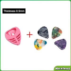 Nexlent 0.5mm 1mm Guitar Pick Colorful Picks For Bass Electric & Acoustic Guitars