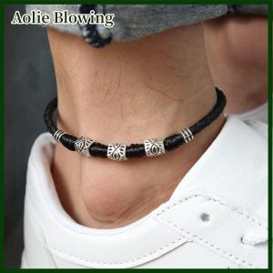 Aolie Handmade Mens Womens Rope Anklet Ankle Bracelet Barefoot Sandal Beach Jewelry