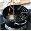 Nồi Chiên Chống Dính Emoojoo 20cm Phủ Lớp Vân Đá Có Khay Ráo Mỡ Siêu Bền Đẹp. 