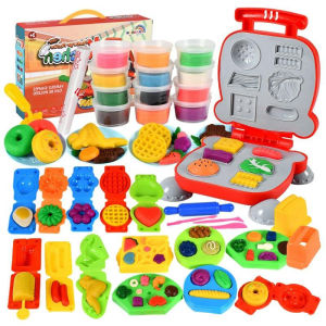 40PCS Hamburg Clay Mold Set Toy Hamburger Machine Color Mud Set Toy Clay Model Mold Kid Gifts 黏土玩具套装